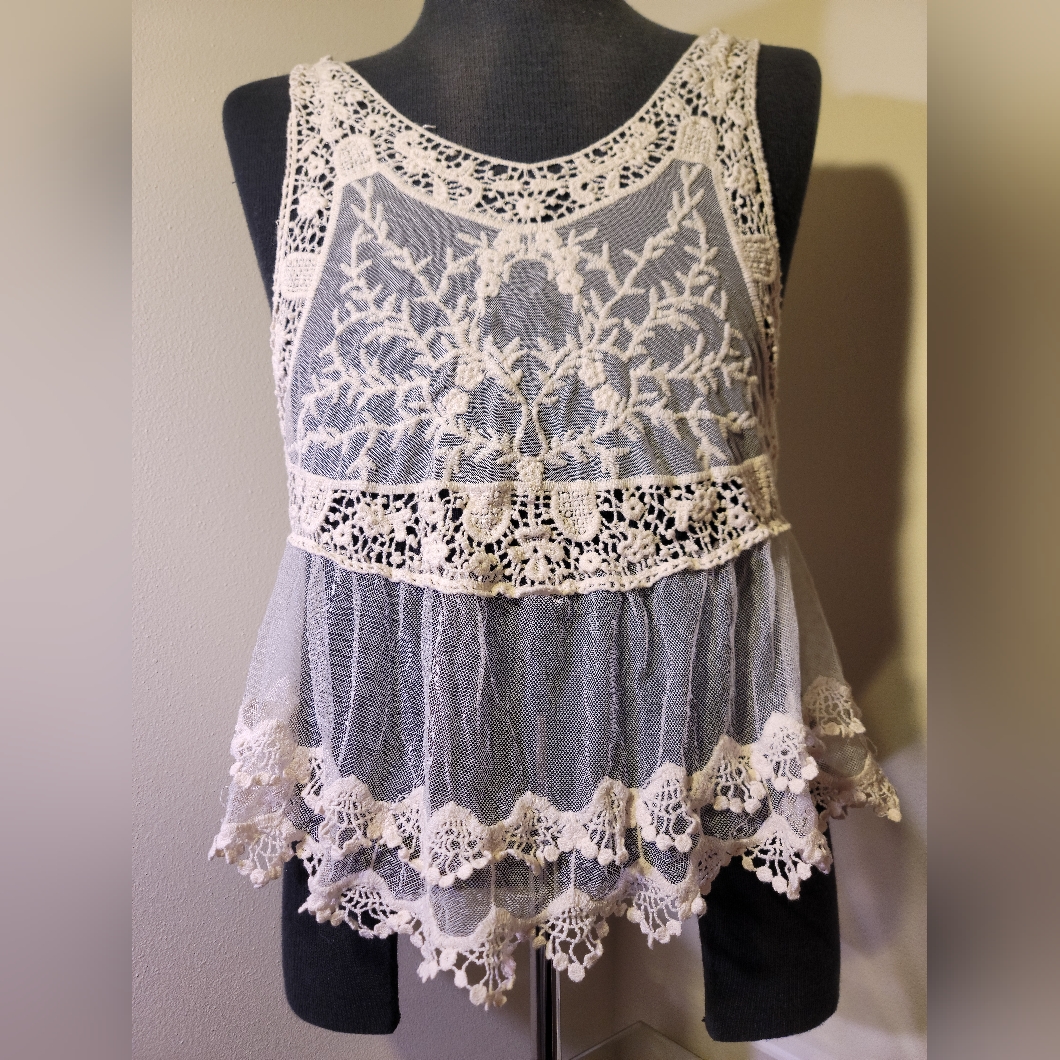 Crochet Sheer Top
